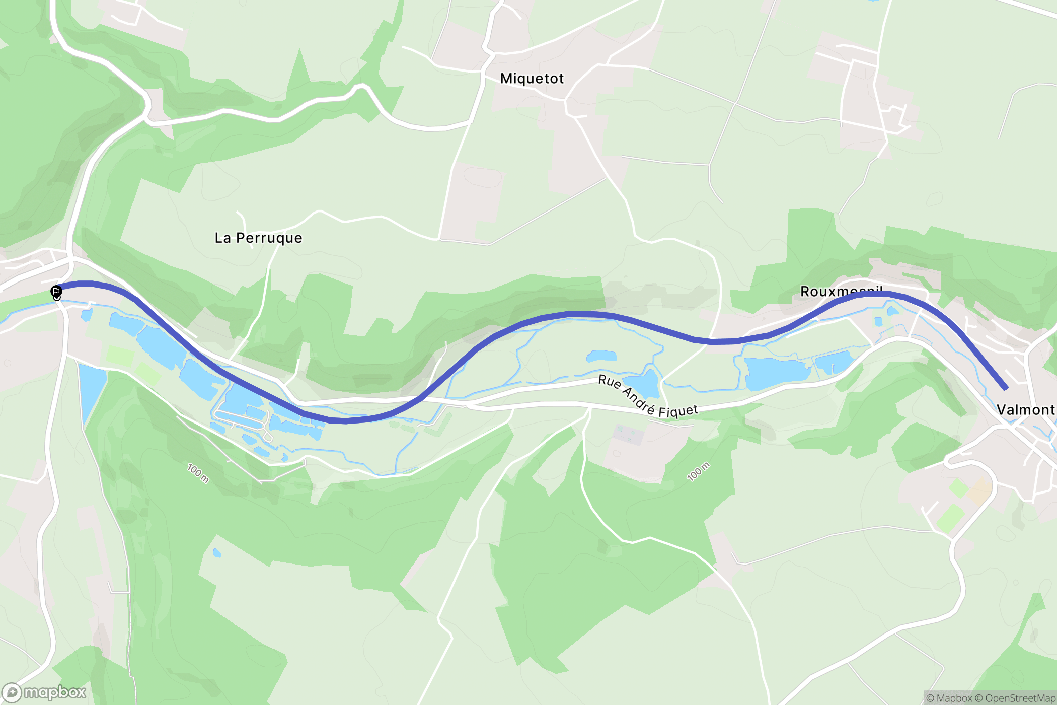 Colleville : carte du parcours de randonnée - France