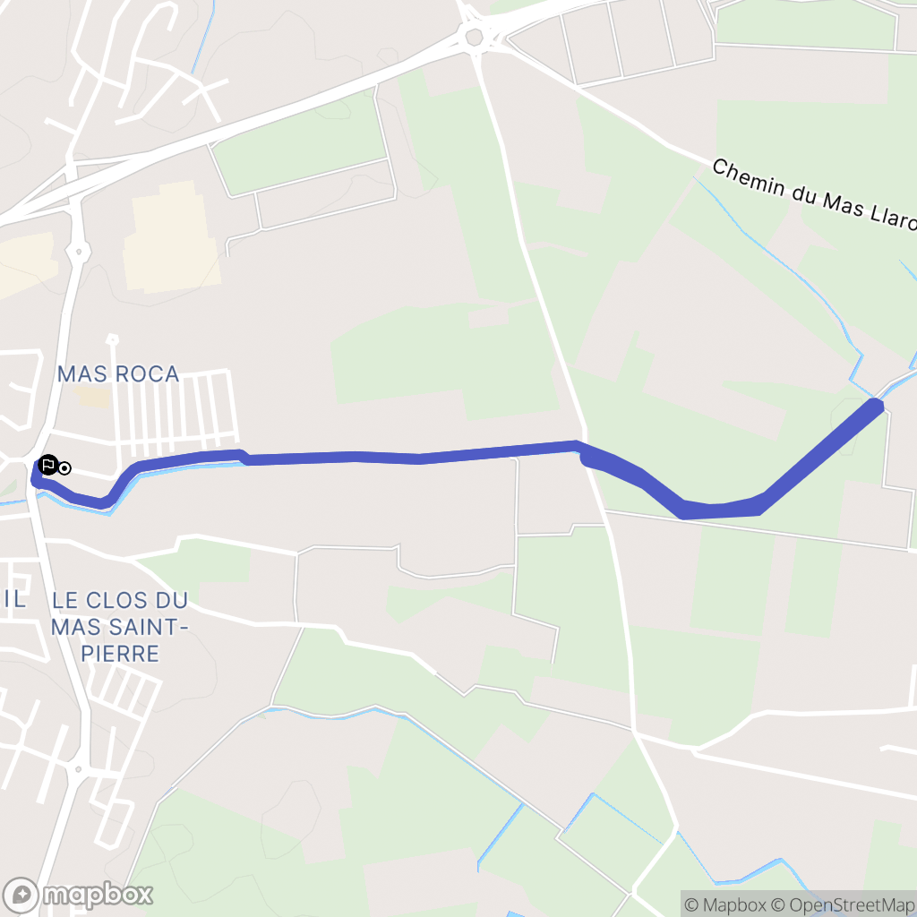 Perpignan : carte du parcours de randonnée - France