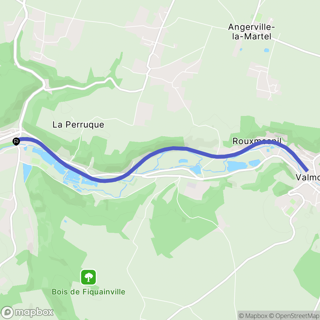 Colleville : carte du parcours de randonnée - France