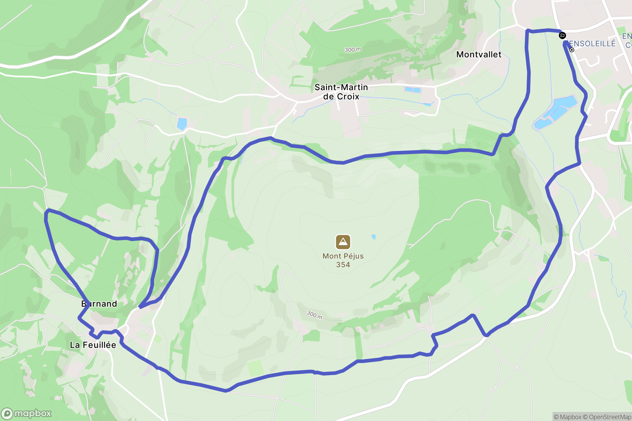 Saint-Gengoux-le-national : carte du parcours de randonnée - France