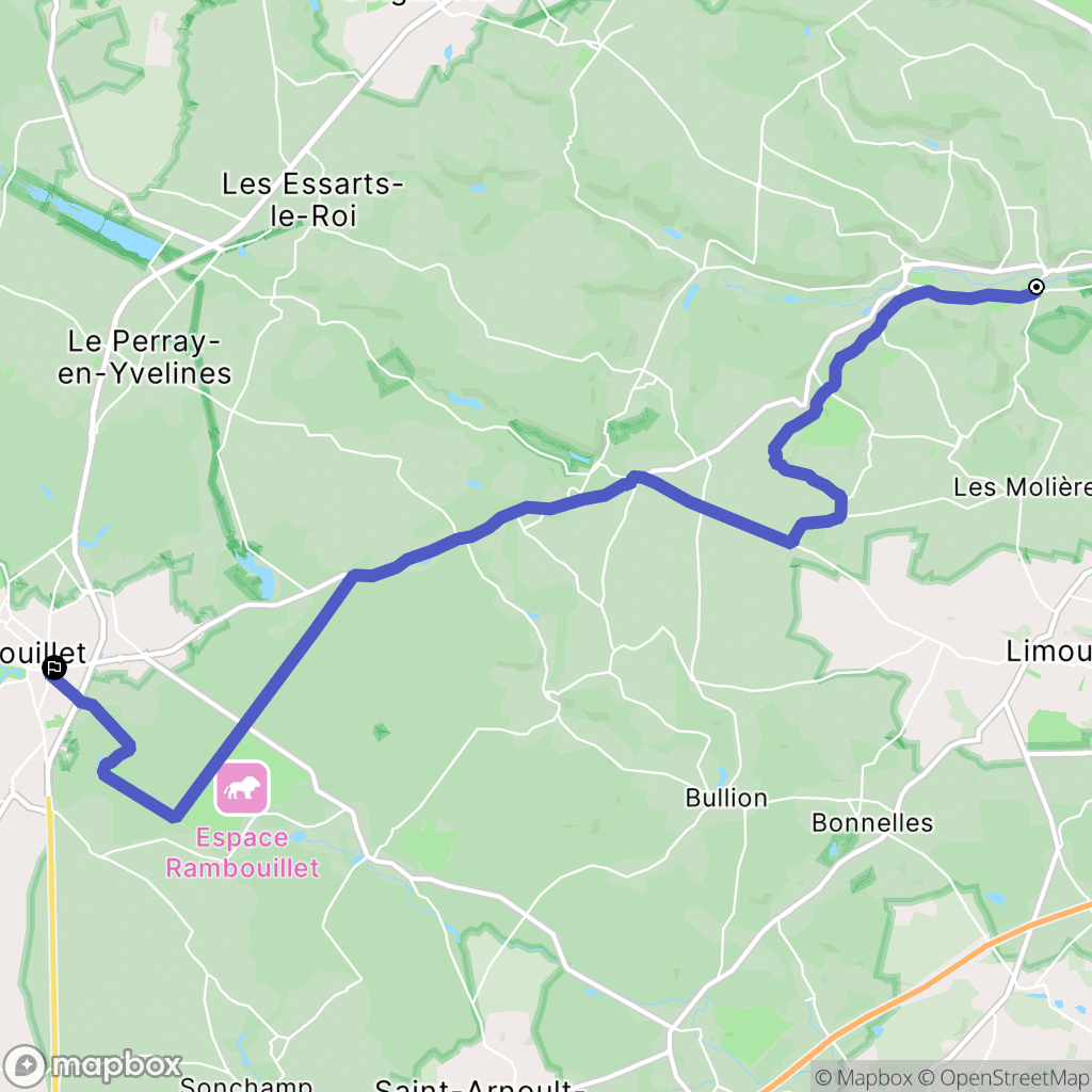Saint-Rémy-lès-Chevreuse : carte du parcours de randonnée - France