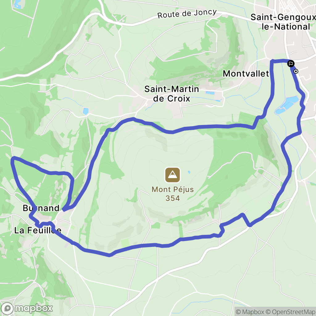 Saint-Gengoux-le-national : carte du parcours de randonnée - France