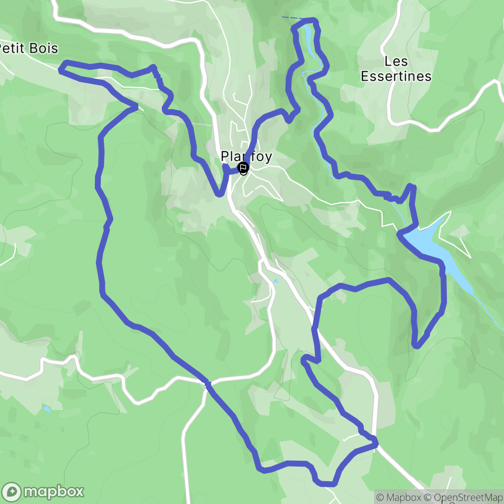 Planfoy : carte du parcours de randonnée - France