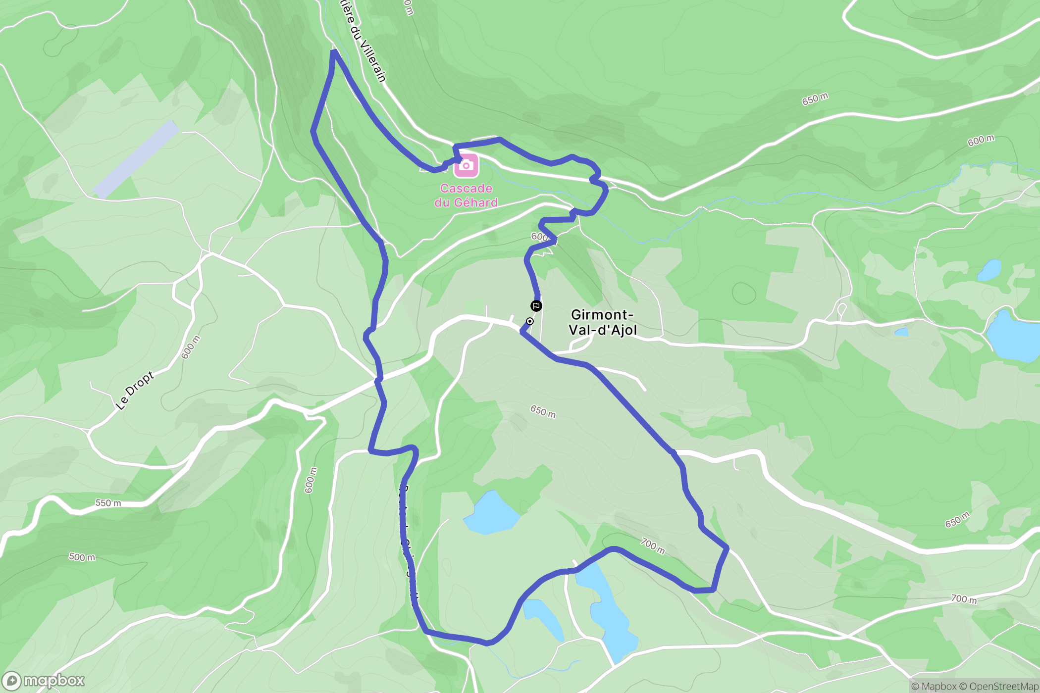 Girmont-Val-d'Ajol : carte du parcours de randonnée - France