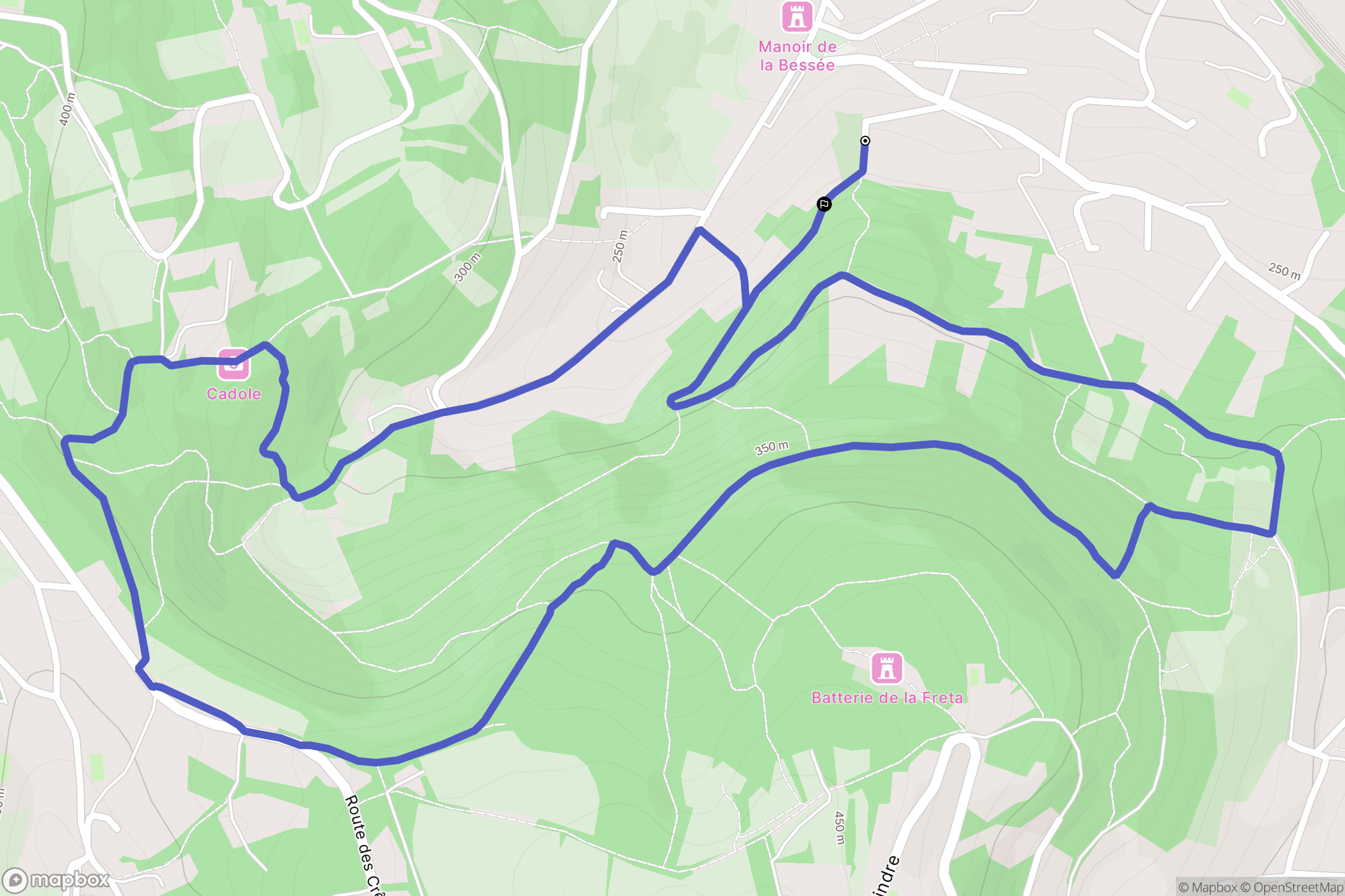 Saint-Romain-au-Mont-d'Or : carte du parcours de randonnée - France
