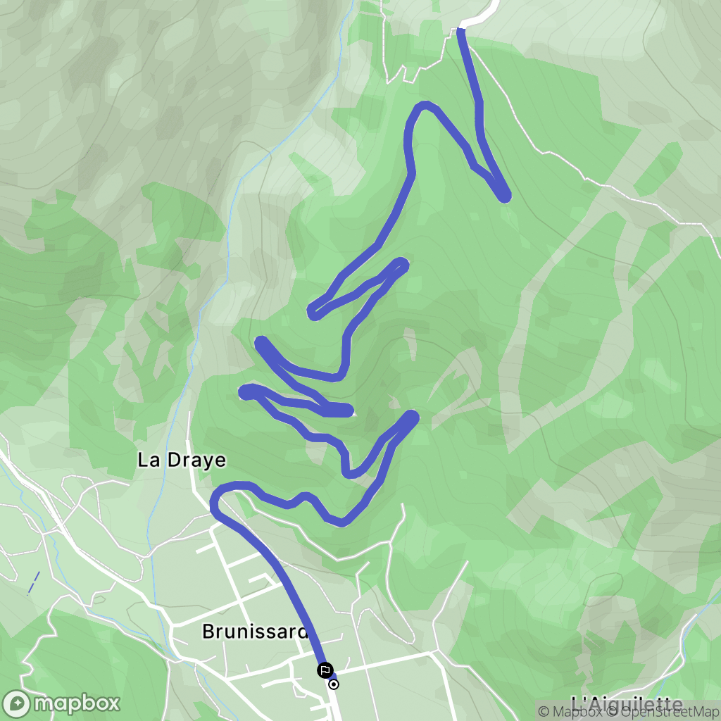Arvieux : carte du parcours de randonnée - France