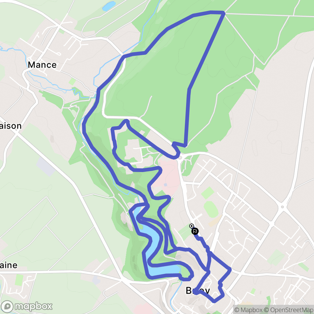 Val de Briey : carte du parcours de randonnée - France