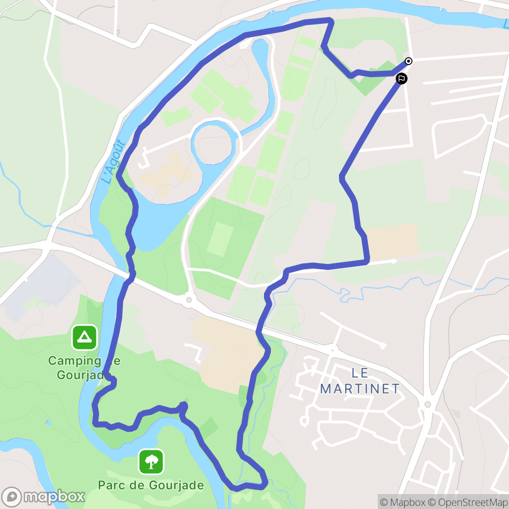 Castres : carte du parcours de randonnée - France