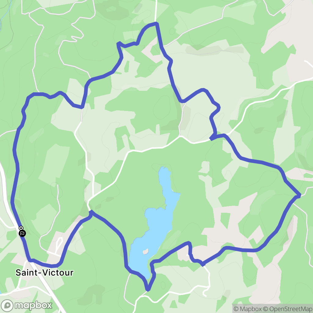 Saint-Victour : carte du parcours de randonnée - France