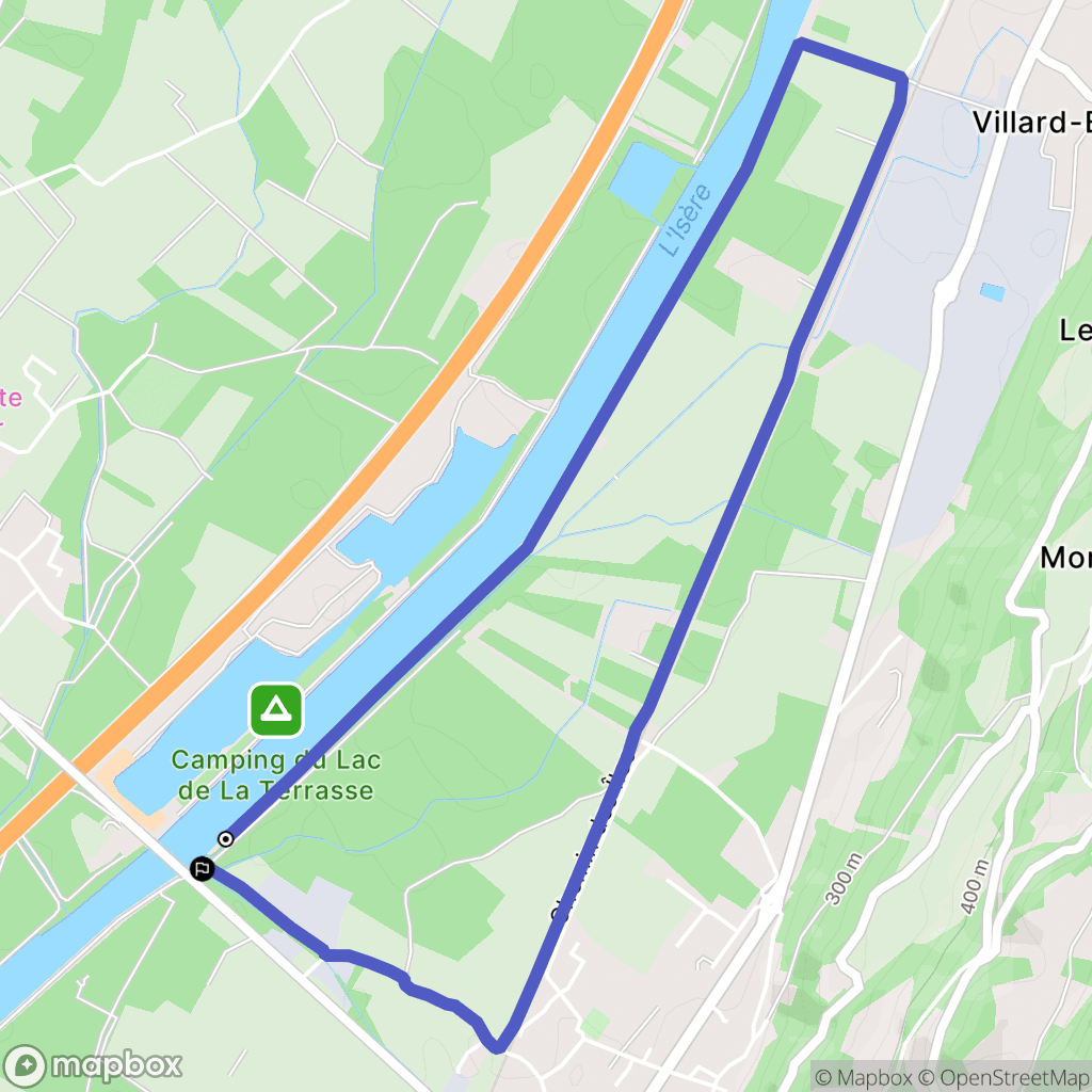 La Terrasse : carte du parcours de randonnée - France