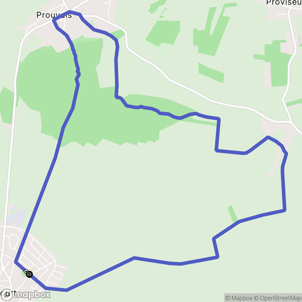 Villeneuve-sur-Aisne : carte du parcours de randonnée - France
