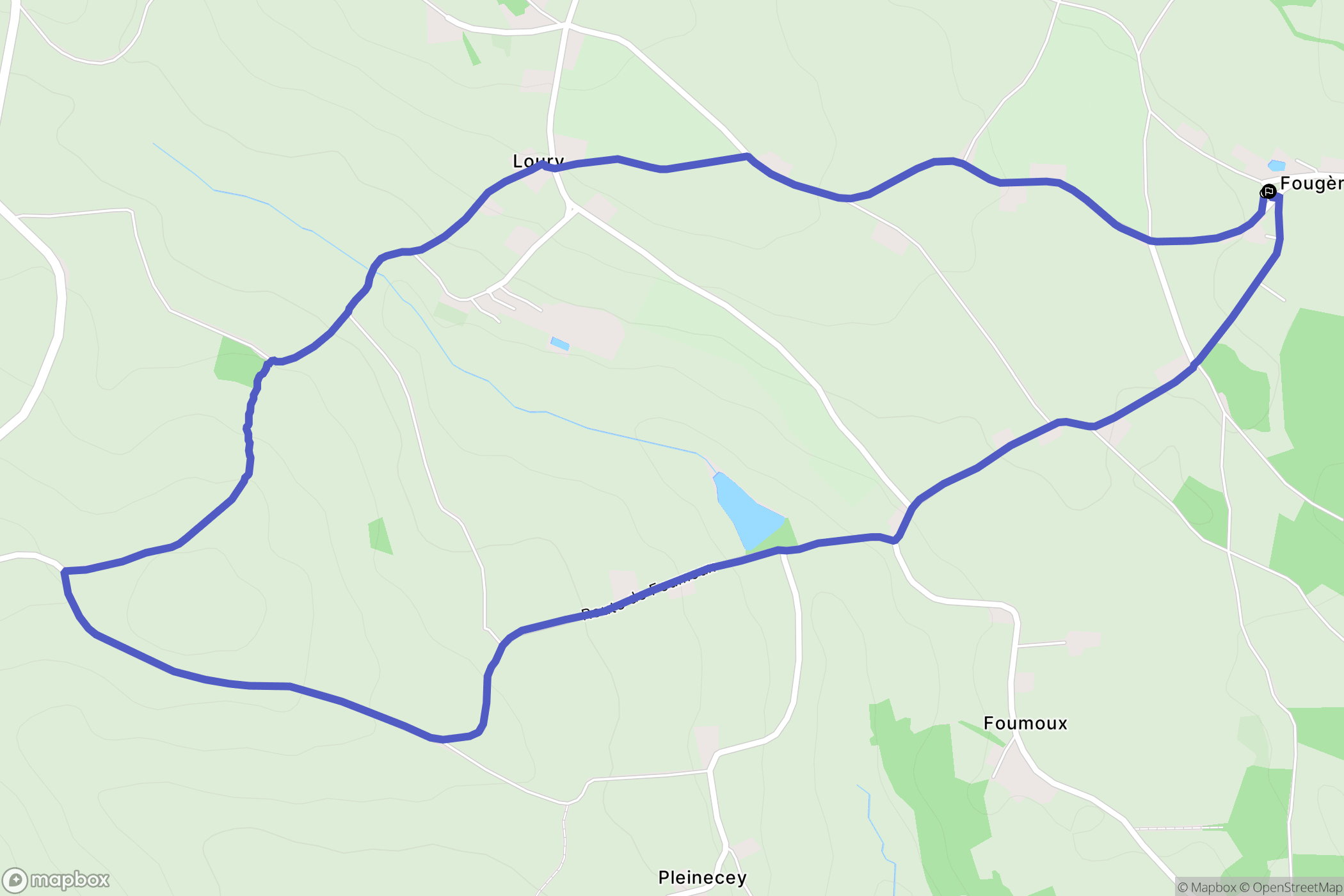 Saint-Christophe-en-Brionnais : carte du parcours de randonnée - France