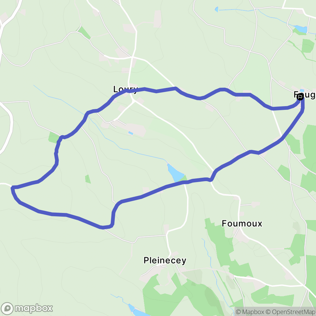 Saint-Christophe-en-Brionnais : carte du parcours de randonnée - France