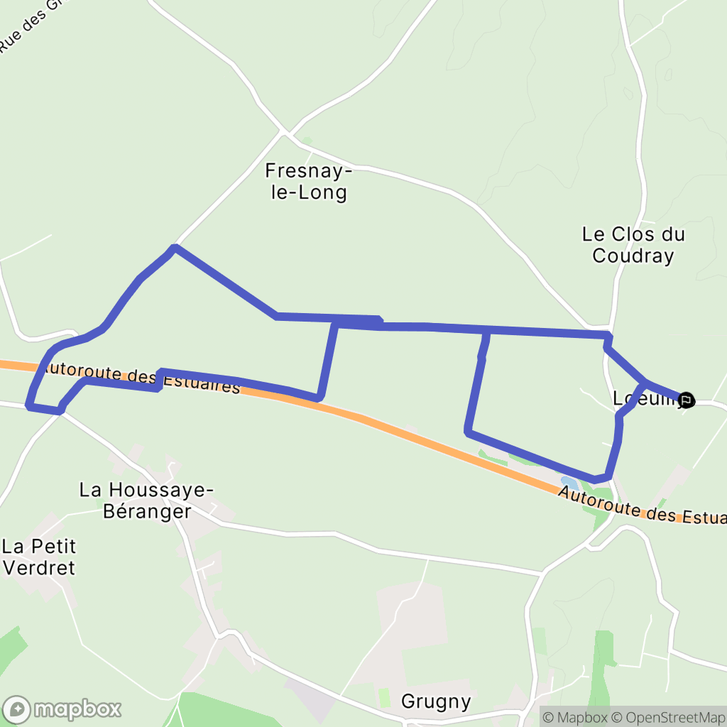 Étaimpuis : carte du parcours de randonnée - France