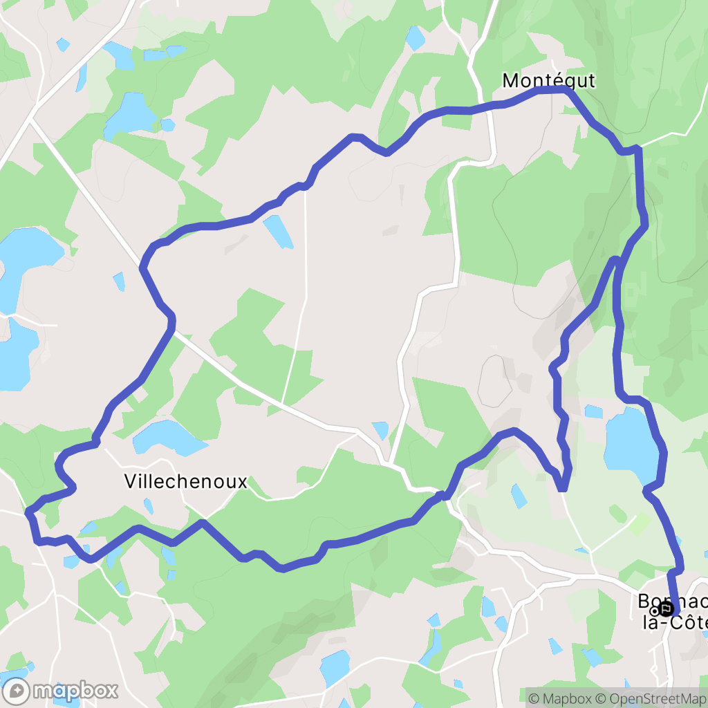 Bonnac-la-Côte : carte du parcours de randonnée - France