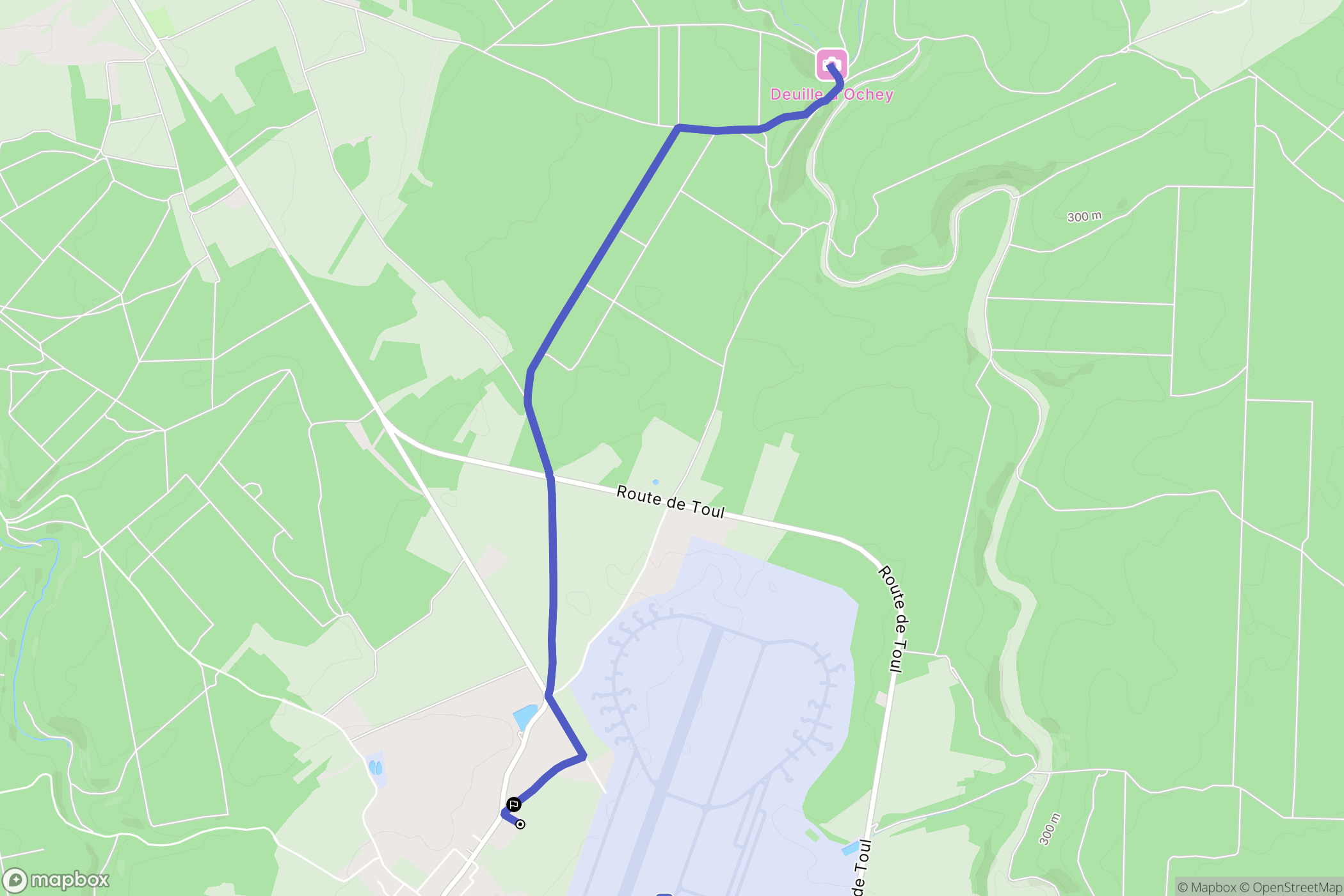 Ochey : carte du parcours de randonnée - France