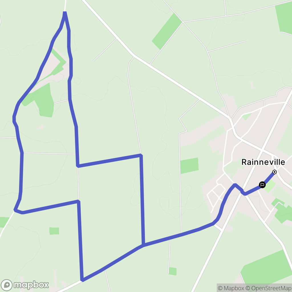Rainneville : carte du parcours de randonnée - France