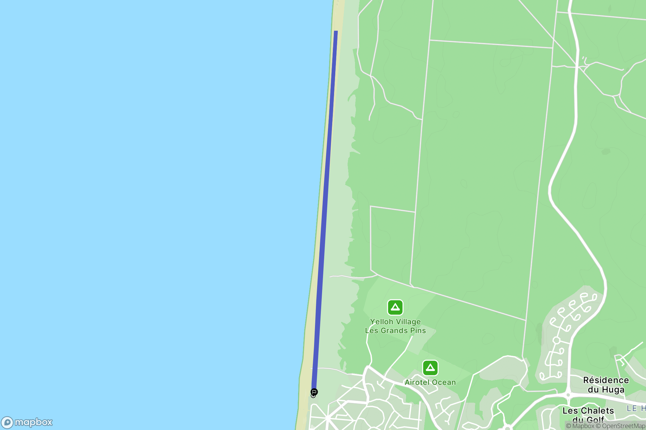 Lacanau : carte du parcours de randonnée - France