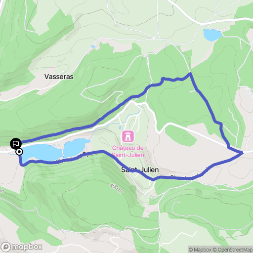 Siccieu-Saint-Julien-et-Carisieu : carte du parcours de randonnée - France