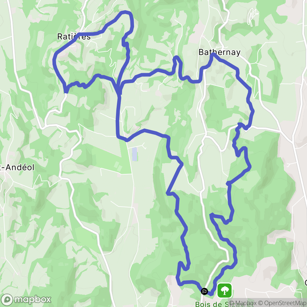 Saint-Donat-sur-l'Herbasse : carte du parcours de randonnée - France