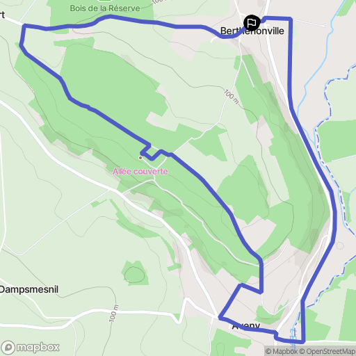 Vexin-sur-Epte : carte du parcours de randonnée - France