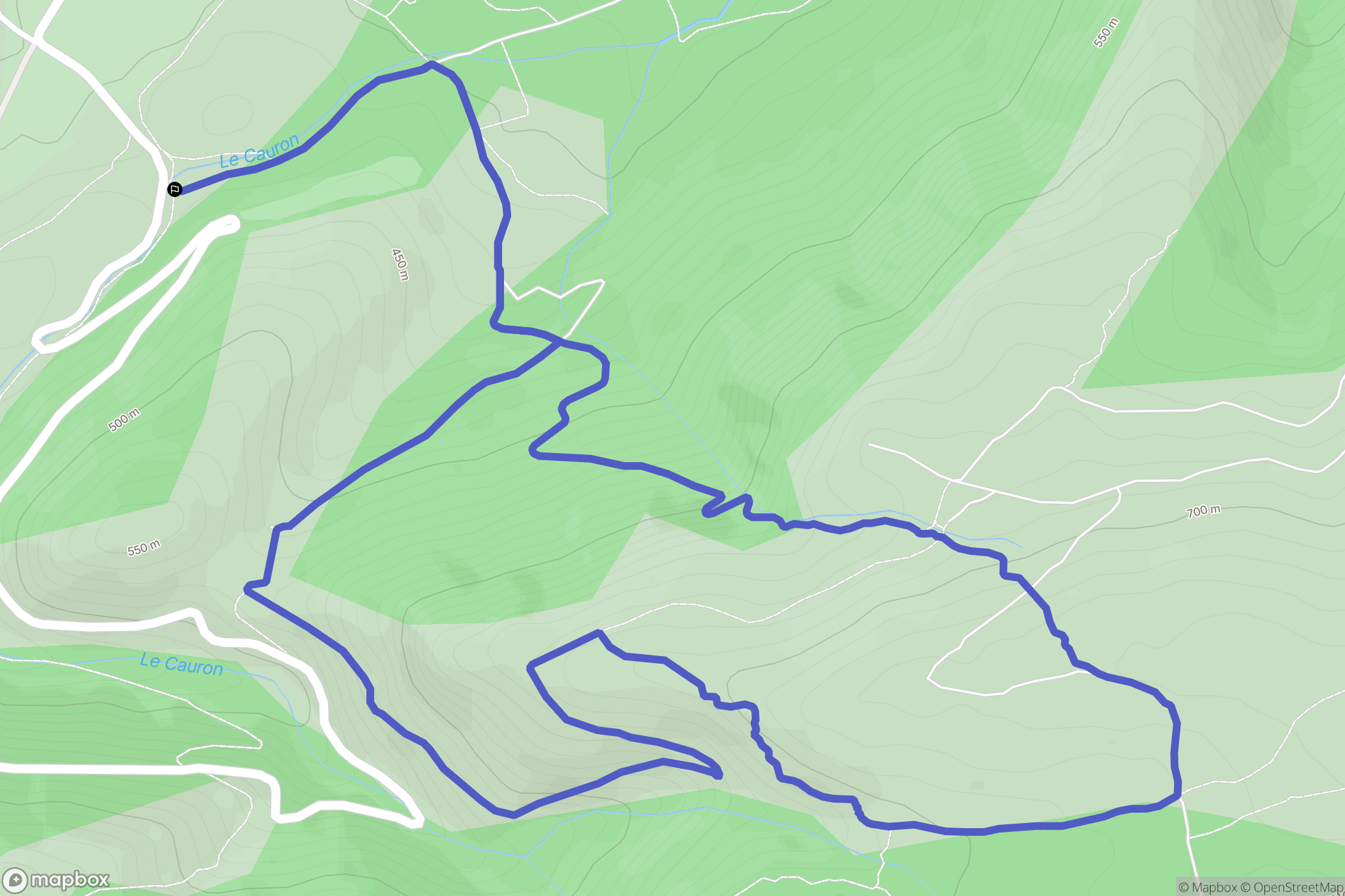 Nans-les-Pins : carte du parcours de randonnée - France