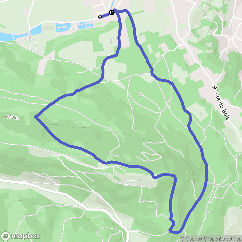 Beaucroissant : carte du parcours de randonnée - France