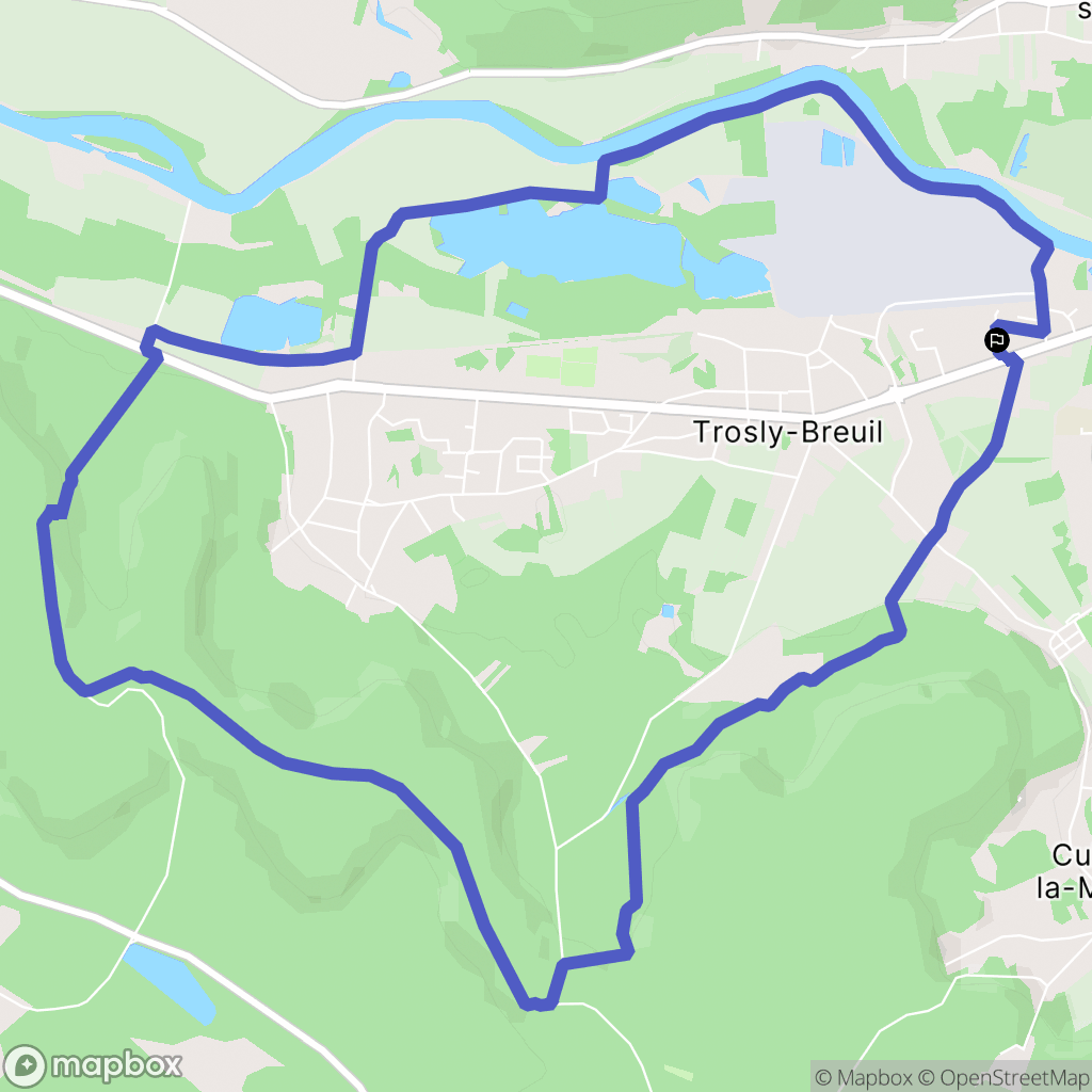 Trosly-Breuil : carte du parcours de randonnée - France