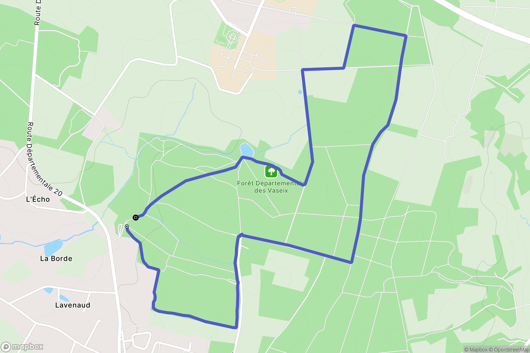 Verneuil-sur-Vienne : carte du parcours de randonnée - France