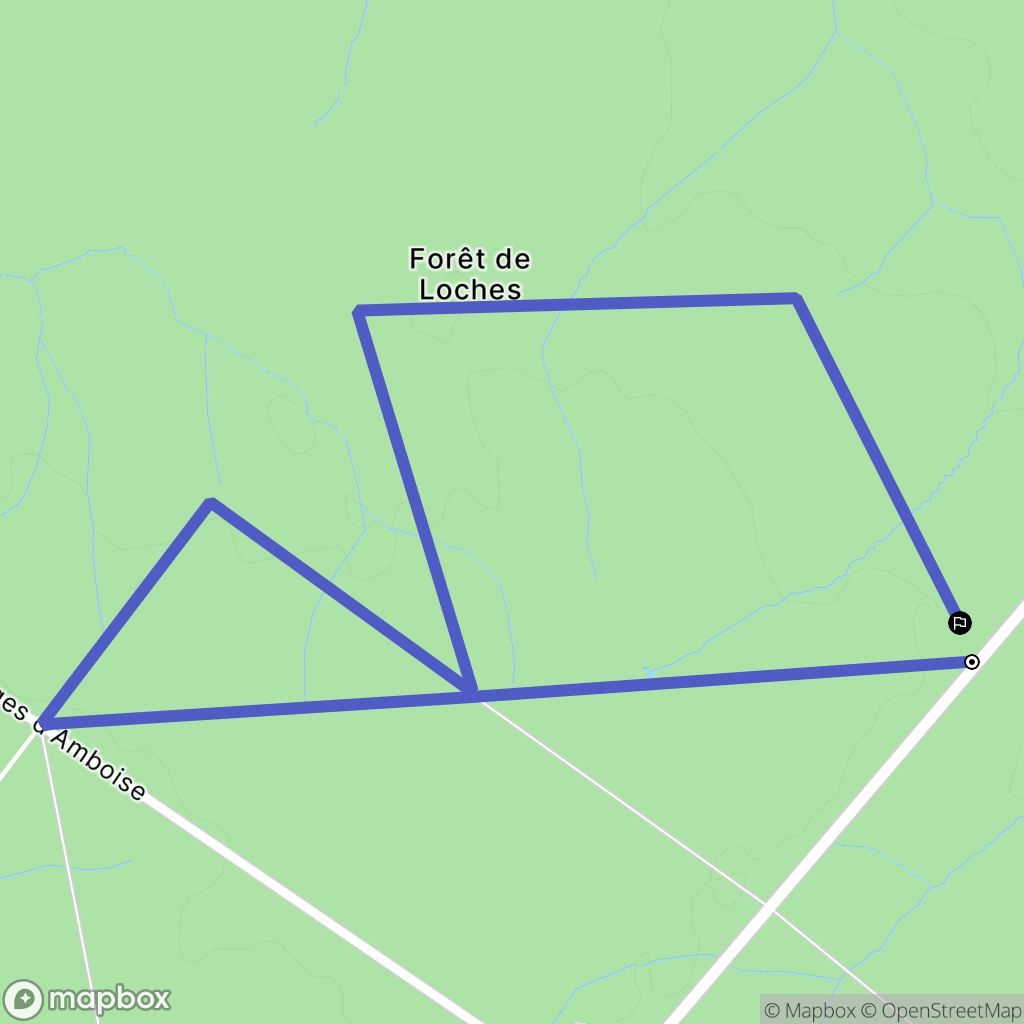 Genillé : carte du parcours de randonnée - France