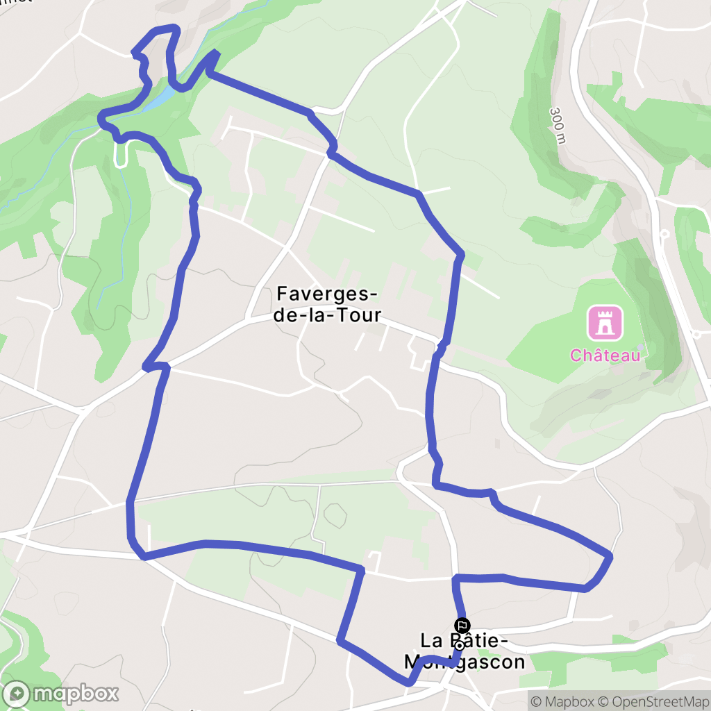 La Bâtie-Montgascon : carte du parcours de randonnée - France