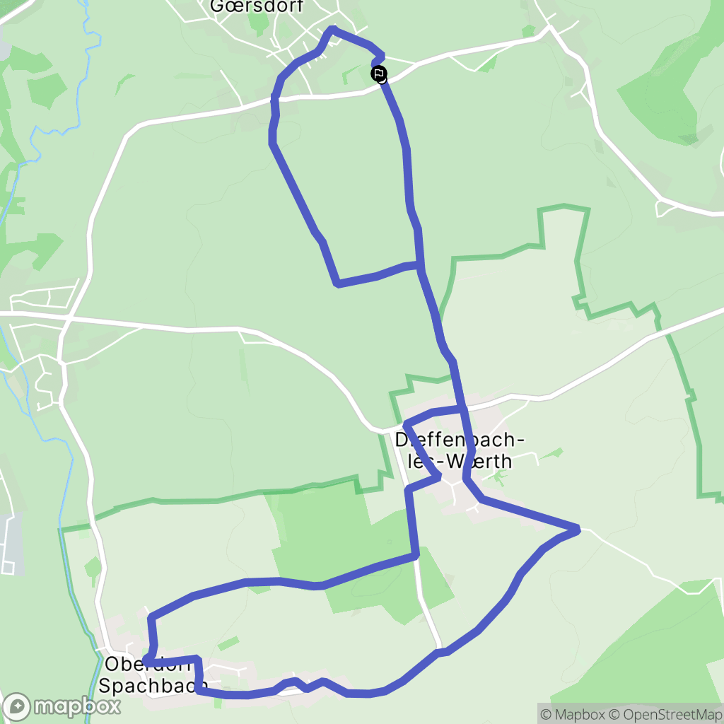 Gœrsdorf : carte du parcours de randonnée - France