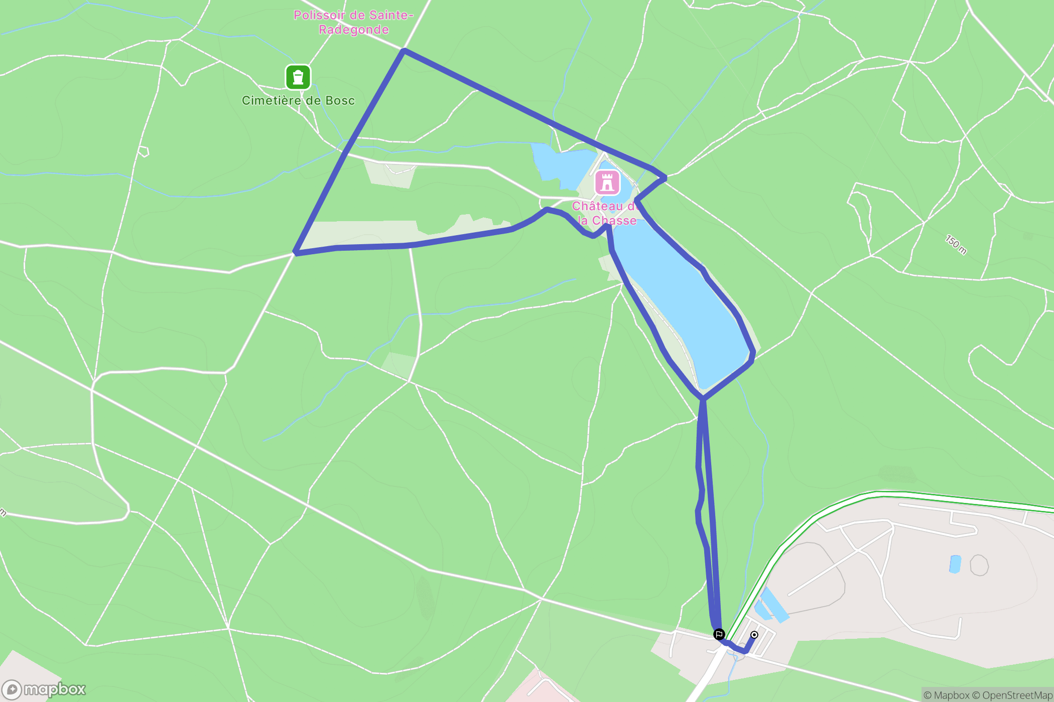 Montlignon : carte du parcours de randonnée - France