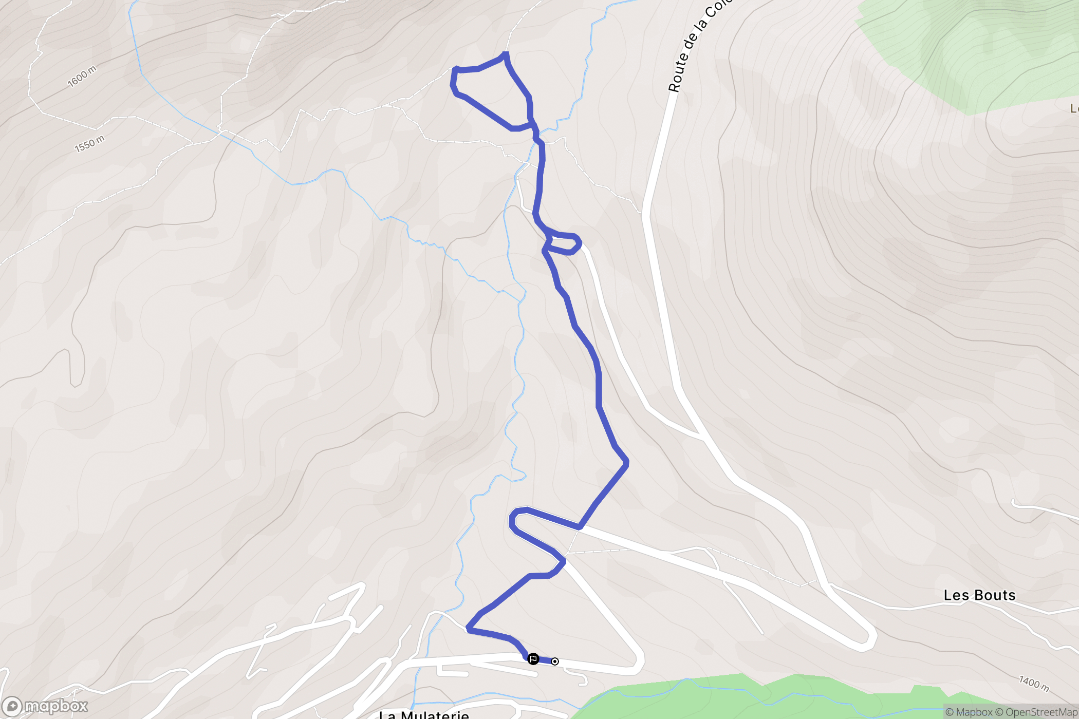 Le Grand-Bornand : carte du parcours de randonnée - France