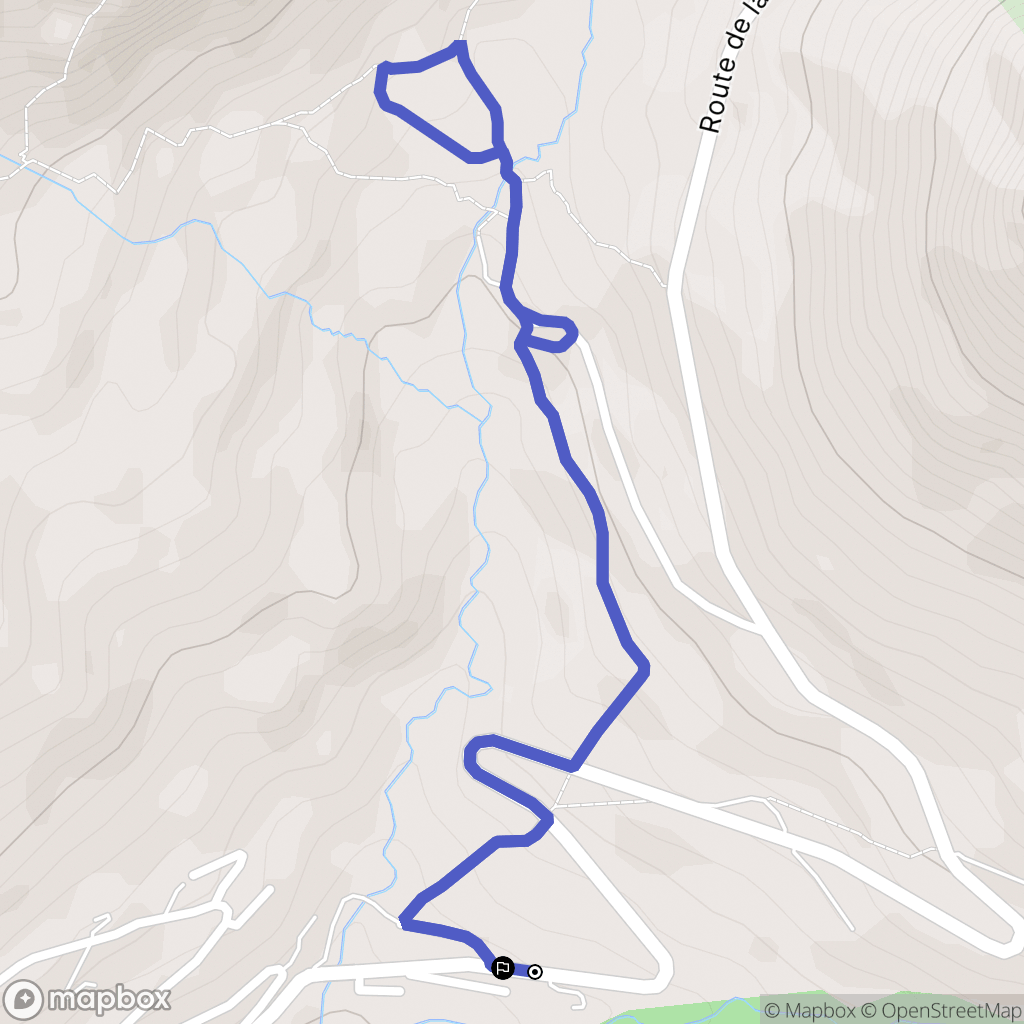 Le Grand-Bornand : carte du parcours de randonnée - France