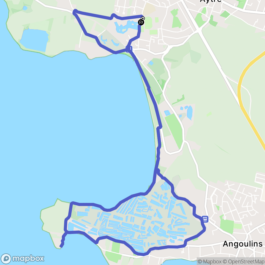 Aytré : carte du parcours de randonnée - France