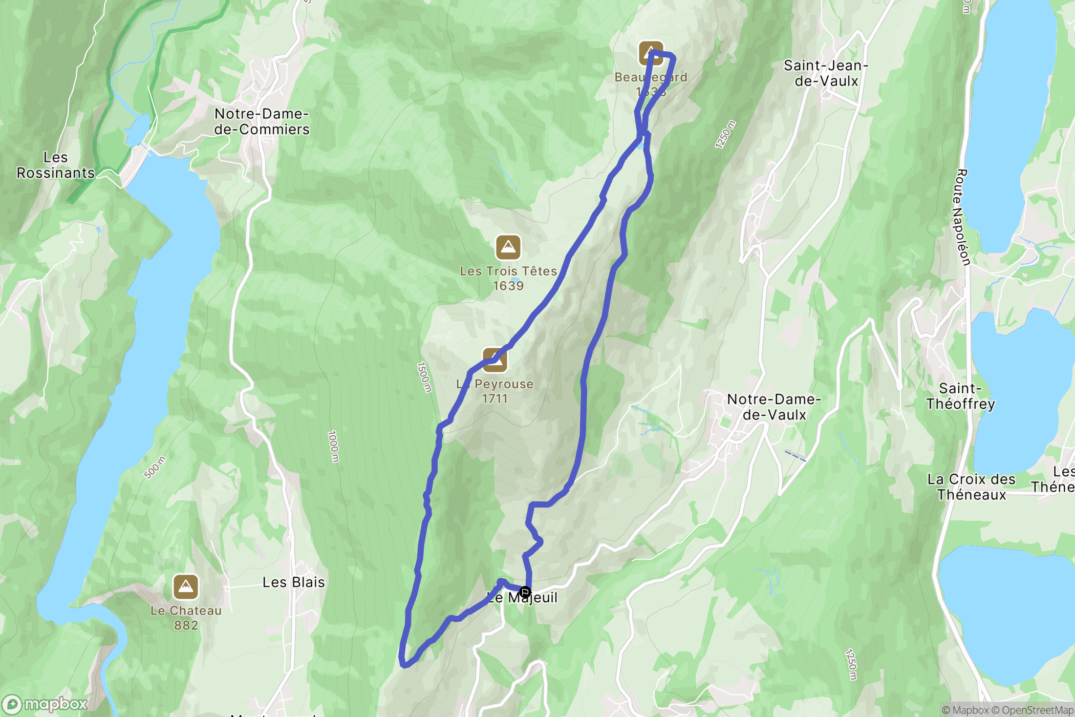 La Motte-Saint-Martin : carte du parcours de randonnée - France