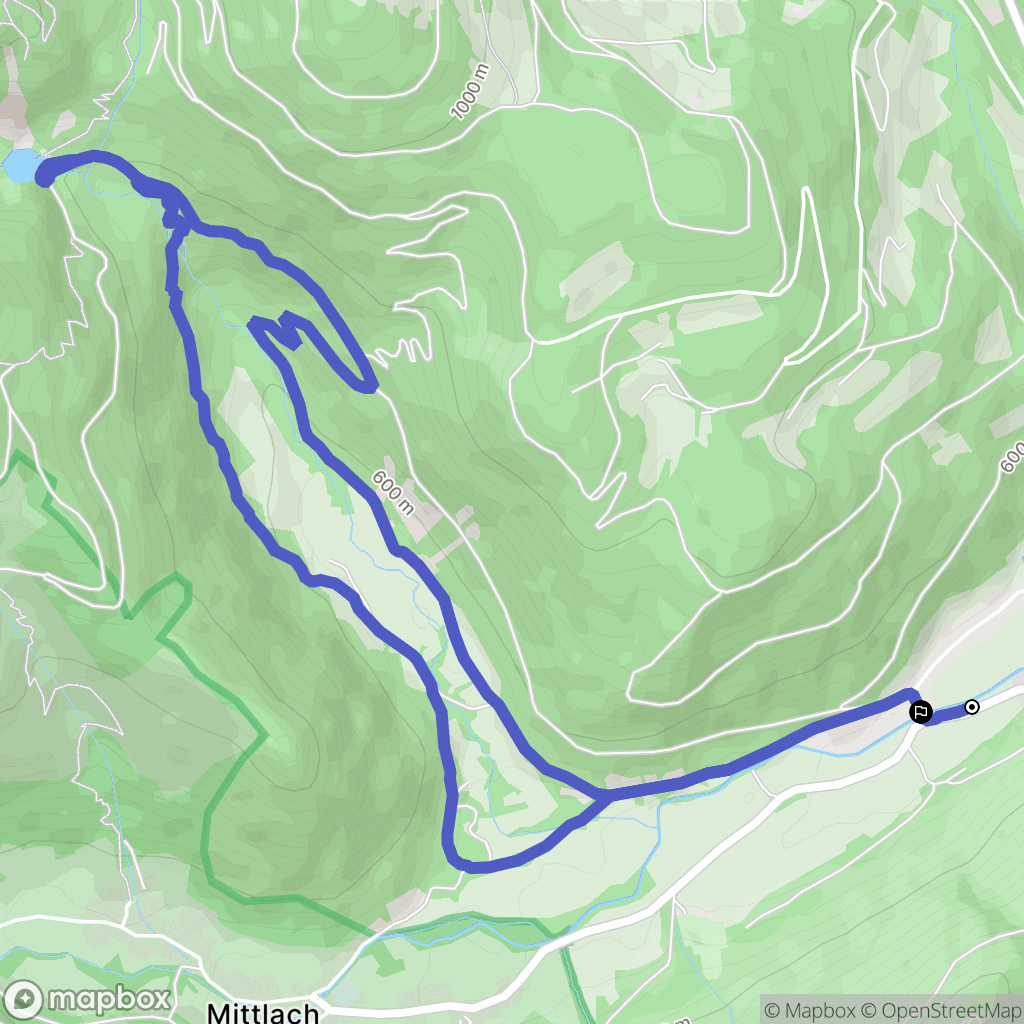 Metzeral : carte du parcours de randonnée - France