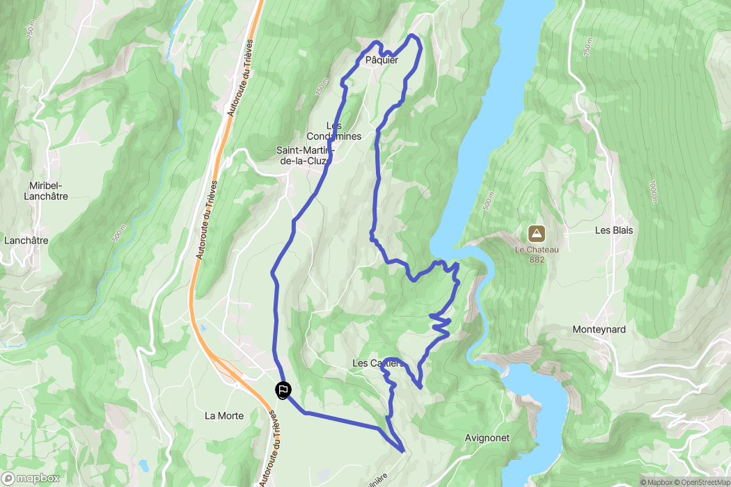 Avignonet : carte du parcours de randonnée - France