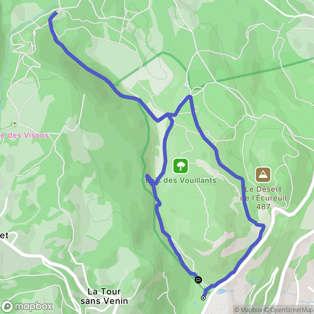 Seyssinet-Pariset : carte du parcours de randonnée - France