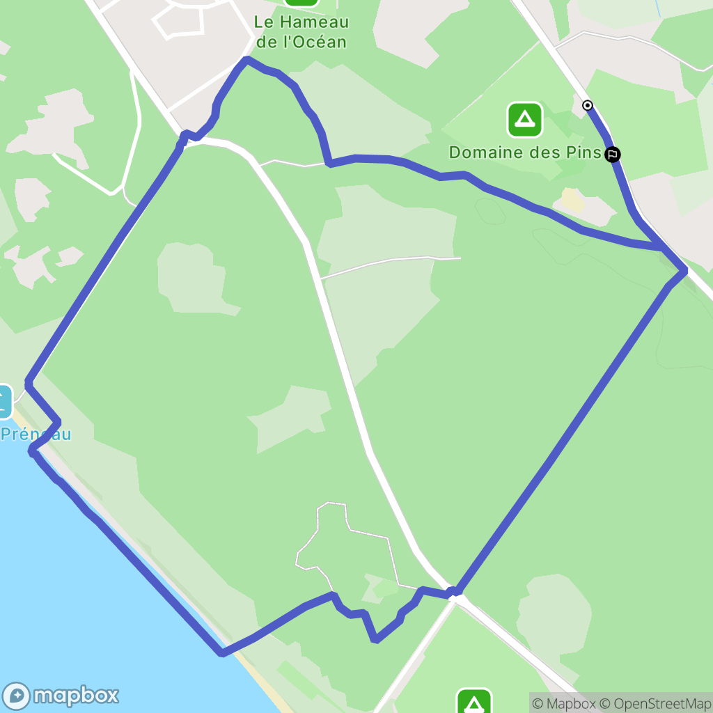 Saint-Hilaire-de-Riez : carte du parcours de randonnée - France