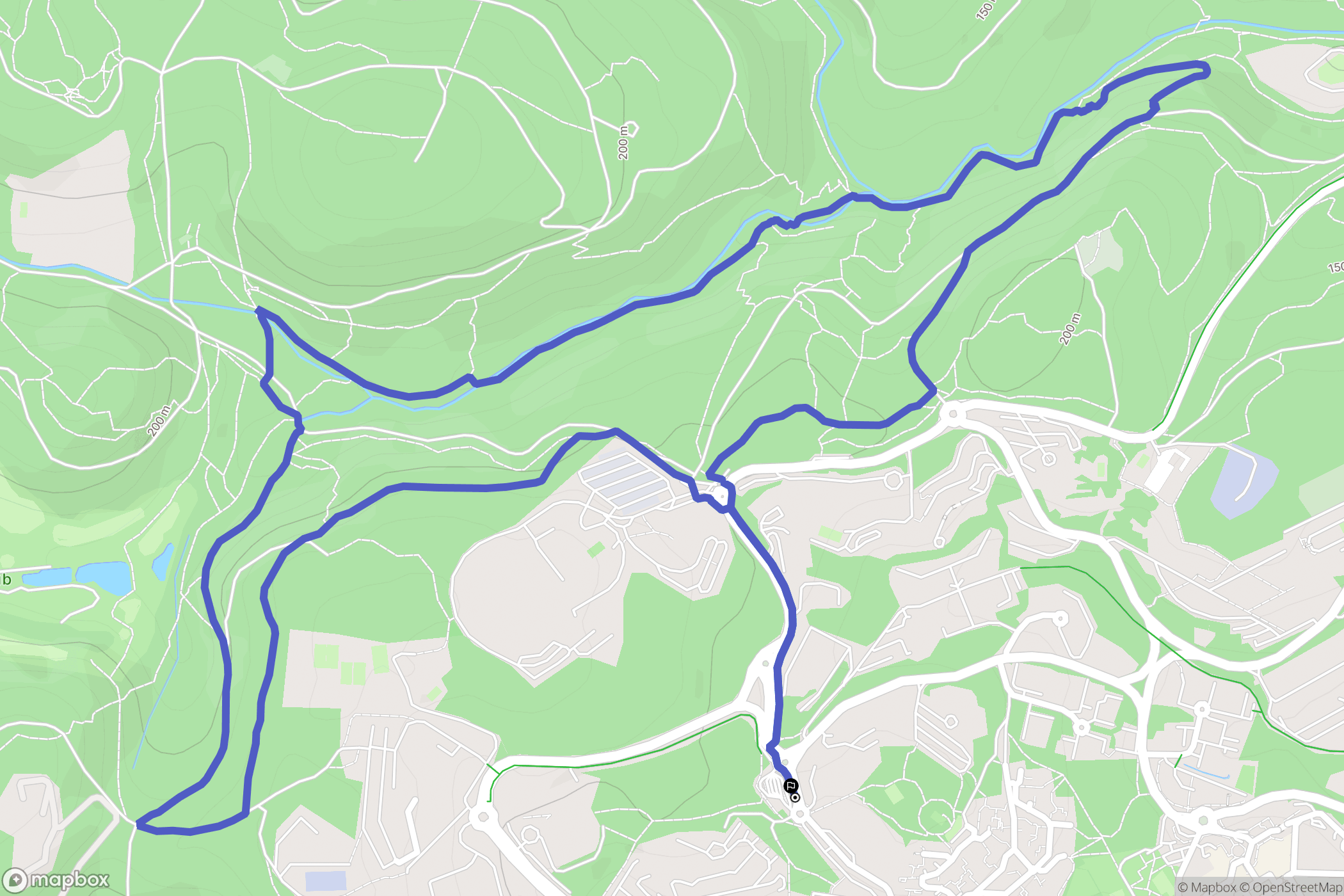 Valbonne : carte du parcours de randonnée - France