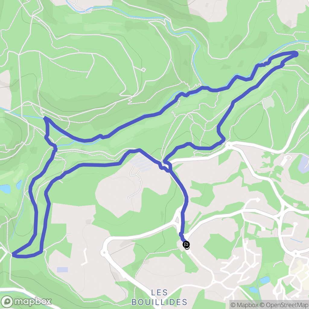 Valbonne : carte du parcours de randonnée - France