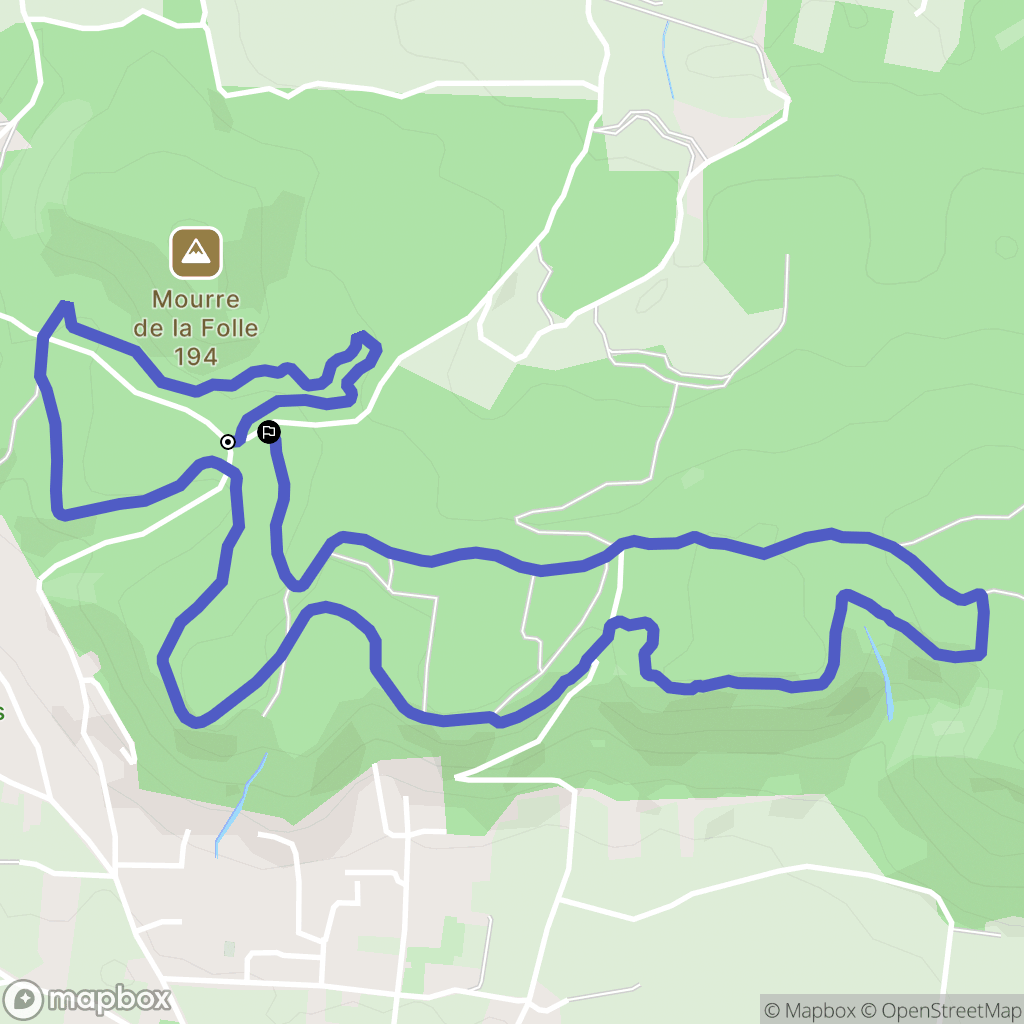 Chusclan : carte du parcours de randonnée - France