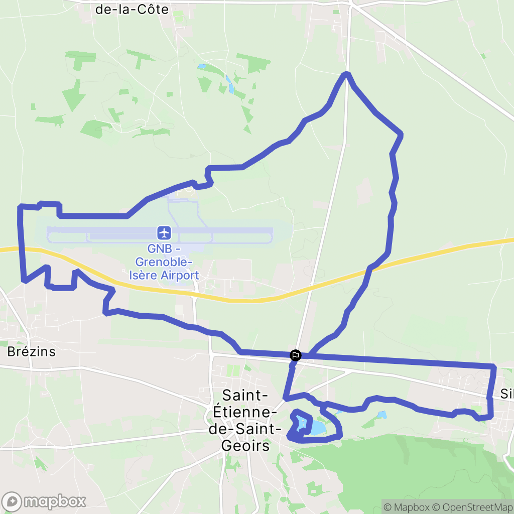 Saint-Étienne-de-Saint-Geoirs : carte du parcours de randonnée - France