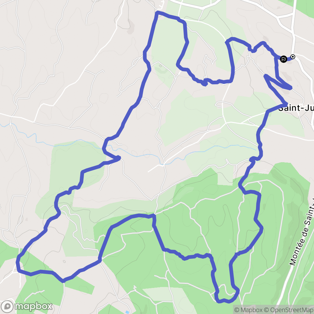Saint-Just-et-Vacquières : carte du parcours de randonnée - France