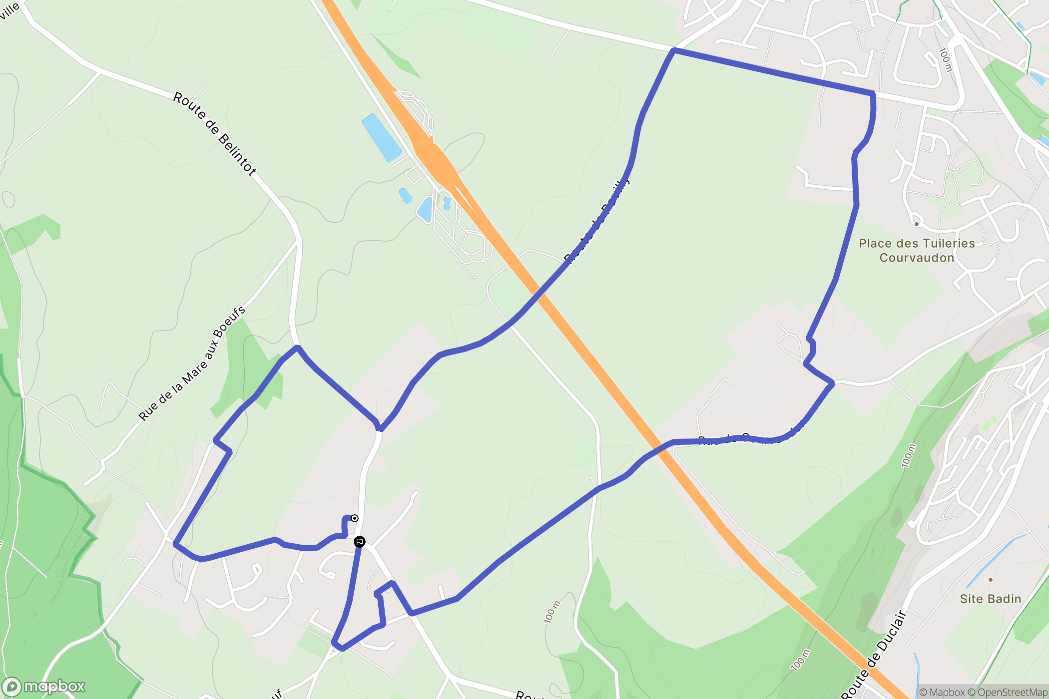 Villers-Écalles : carte du parcours de randonnée - France
