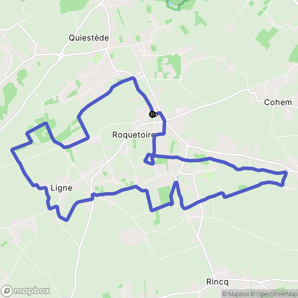 Roquetoire : carte du parcours de randonnée - France
