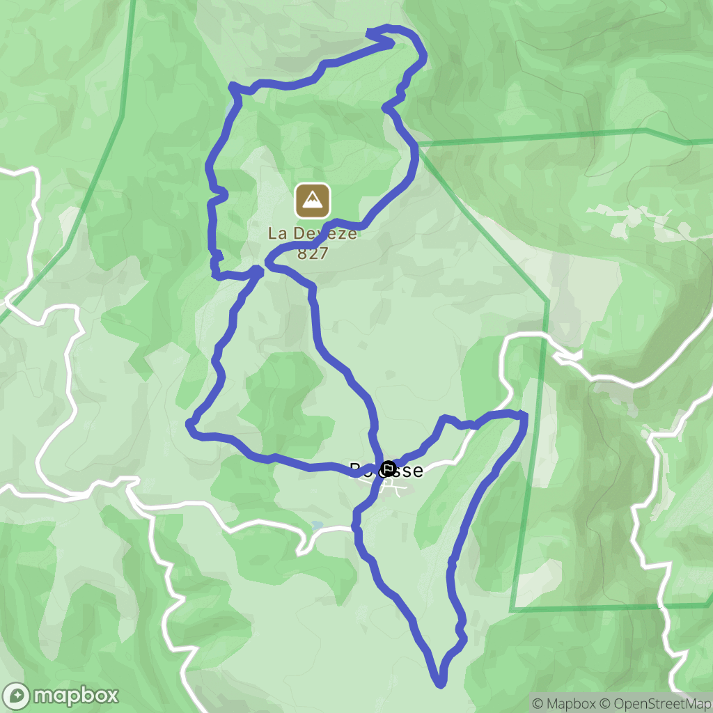 Bouisse : carte du parcours de randonnée - France