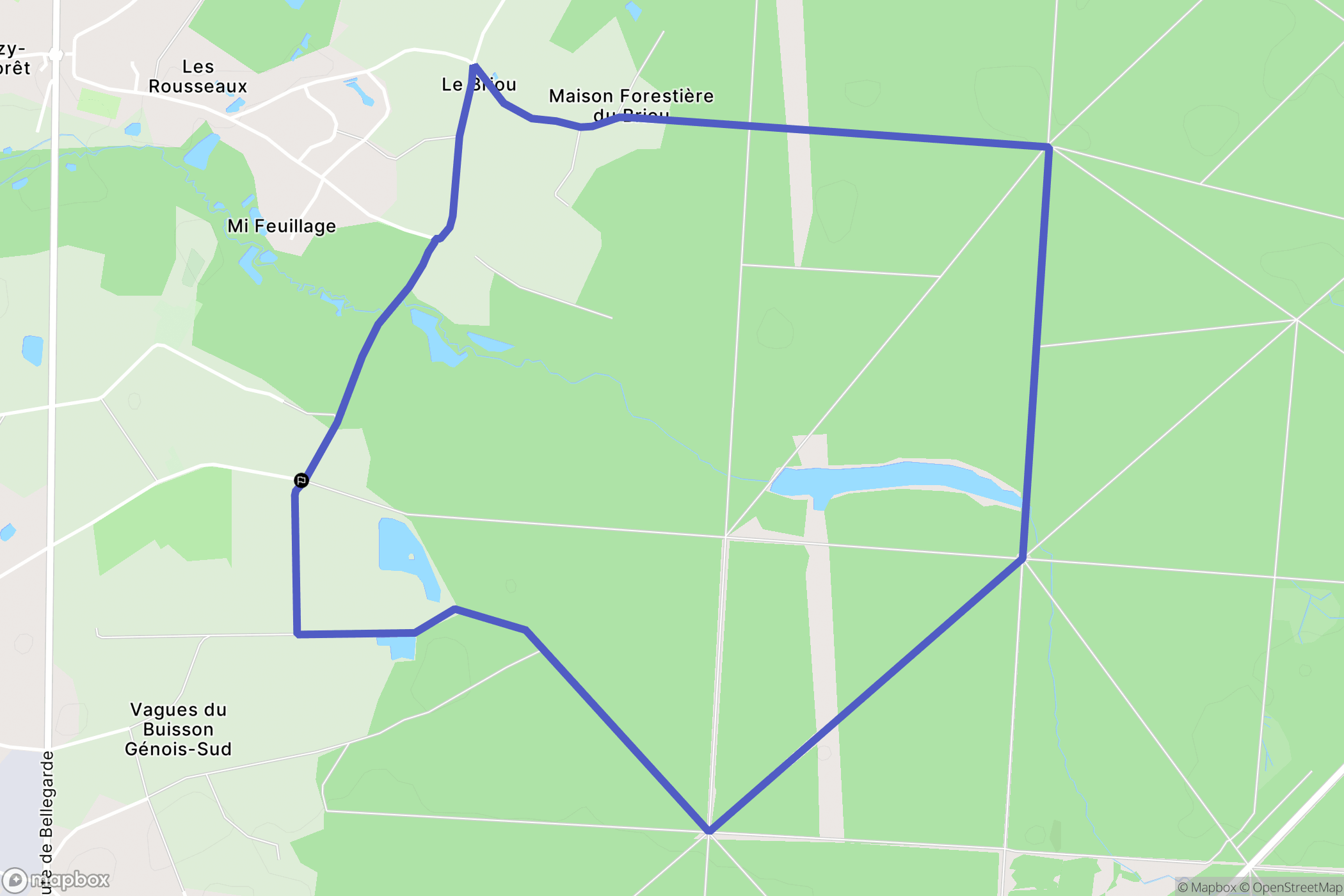 Bray-Saint-Aignan : carte du parcours de randonnée - France